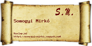 Somogyi Mirkó névjegykártya